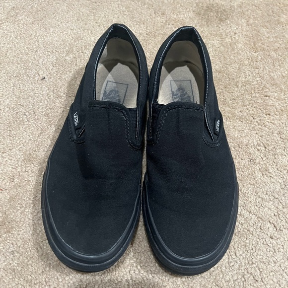 Vans Shoes - Vans women’s  Black Canvas Slip-On Sneakers